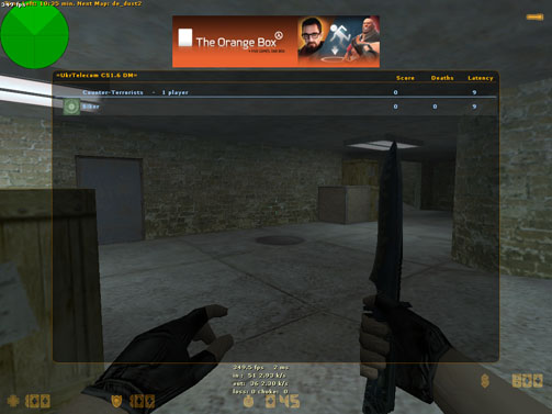 Проверка пинга с помощью меню статистики игры Counter-Strike (Кликните, чтобы увеличить)