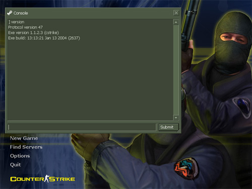 Главное меню Counter-Strike 1.6 v. 6